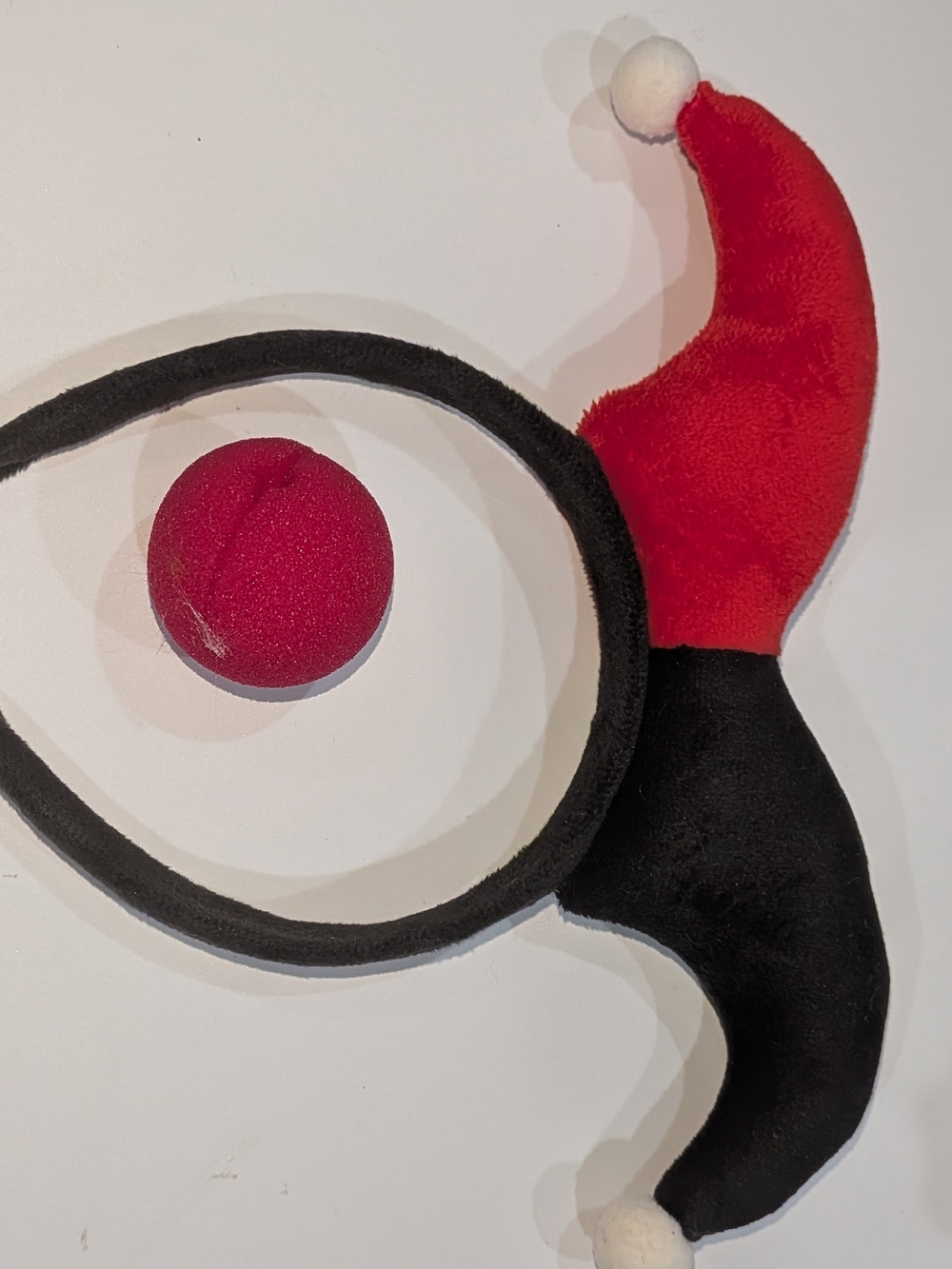 Novelty Jester Headband with Red Foam Nose